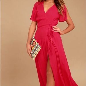 Tie wrap maxi dress